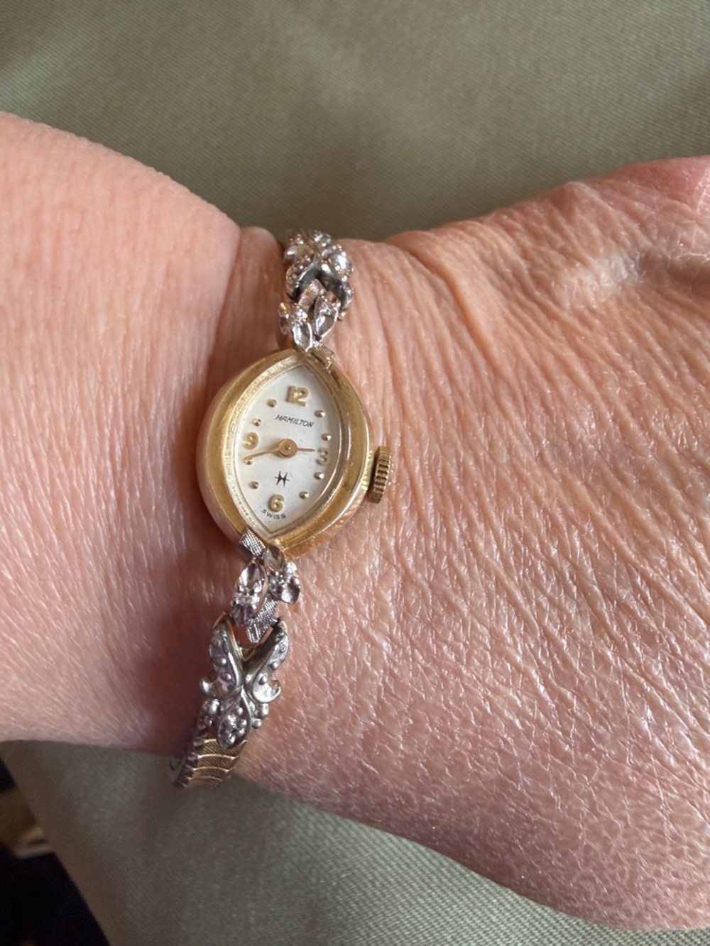 Hamilton Ladies Two-Tone Gold and Silver Bracelet Watch